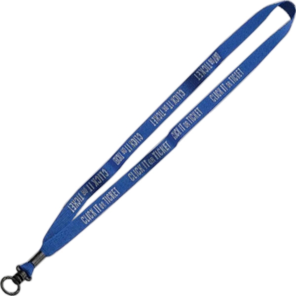 1/2&quot; Economy Polyester Lanyard with Metal Crimp &amp; O-Ring