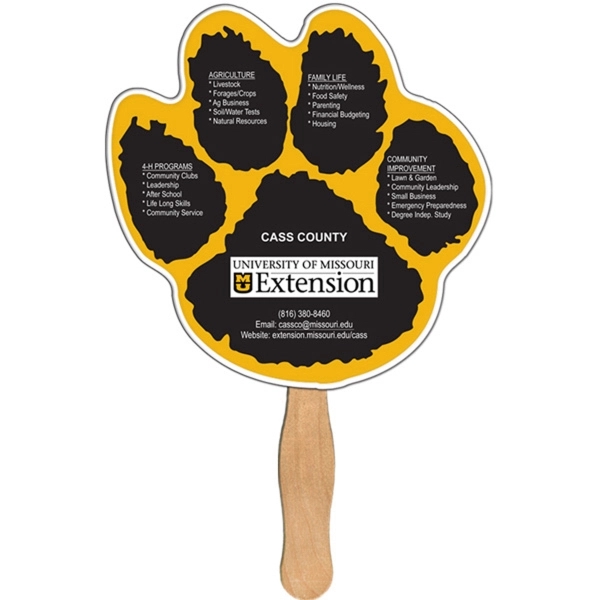 Paw print Hand Fan Full Color - Image 1