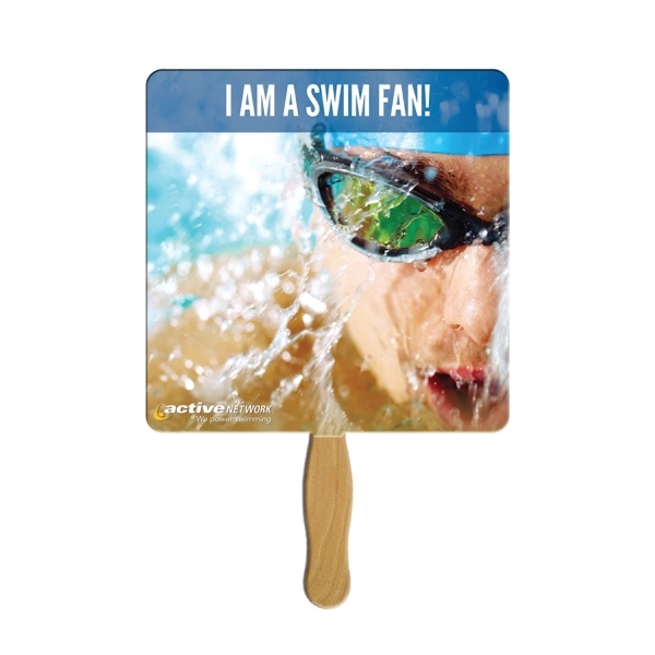 Square Hand Fan Full Color - Image 1