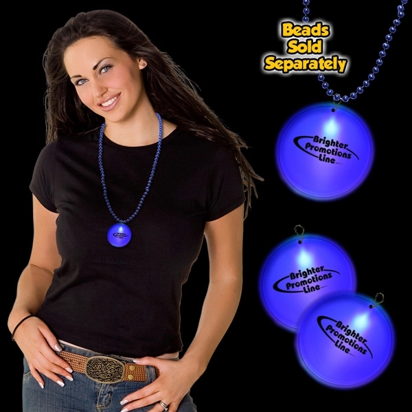 Blue 2&quot; Lighted Badges with attached J-Hook medallion