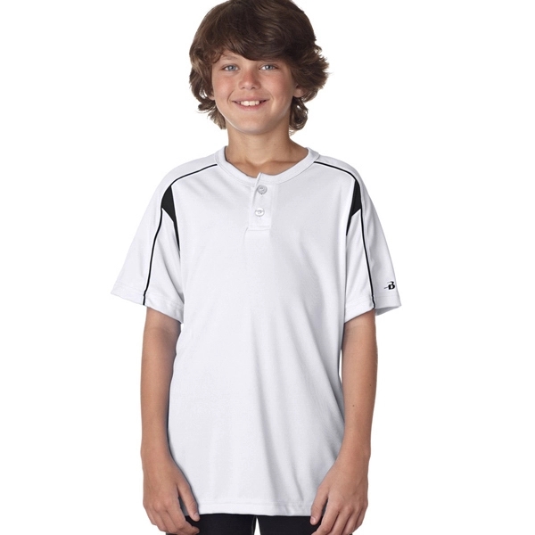 Badger Youth ProPlacket Henley Tee