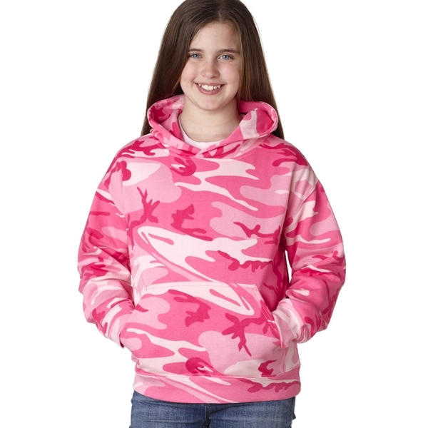 Code V Youth Camouflage Pullover Hooded Sweatshirt w/ Pouch