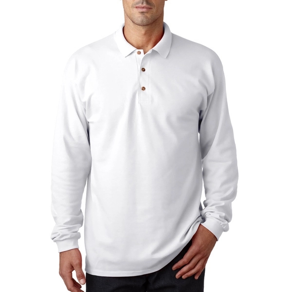 Gildan Adult Ultra Cotton Long-Sleeve Pique Polo