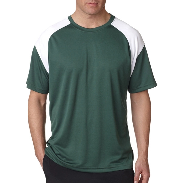 Adult Cool &amp; Dry Sport Color Block Tee