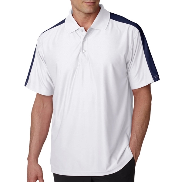 Adult Cool &amp; Dry Elite Performance Polo with Shoulder Stripe