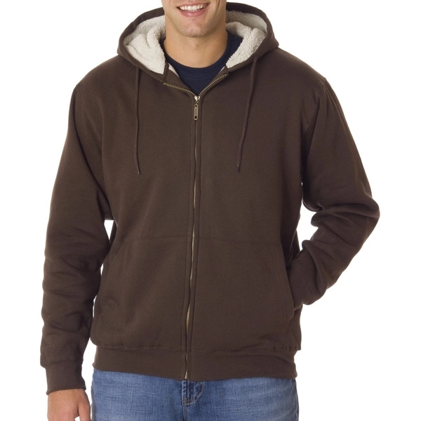 Adult Sherpa-Lined Full-Zip Fleece with Hood 