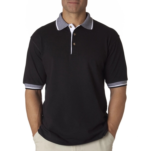 Adult Color-Body Classic Pique Polo With Contrasting Multi