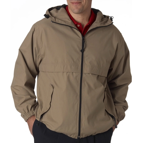 Adult Microfiber Hooded Zip-Front Jacket
