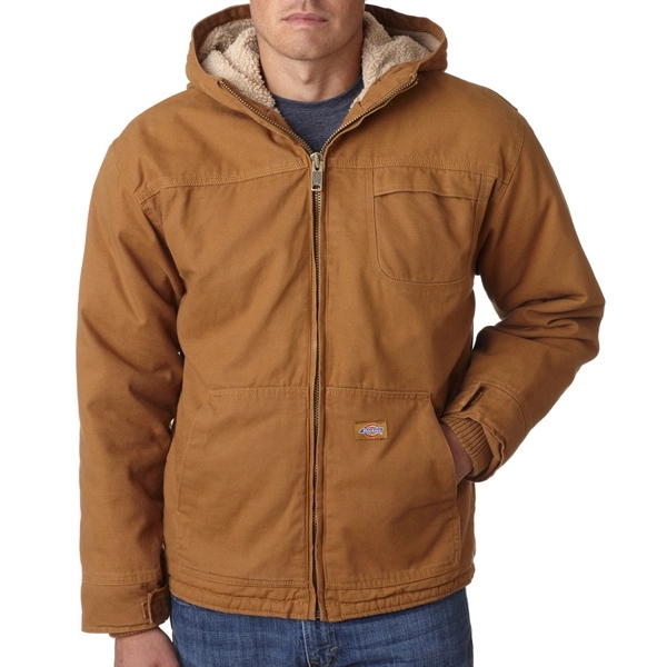 Dickies Adult Sanded Duck Sherpa-Lined Hooded Jacket