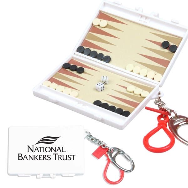Magnetic Travel Backgammon Key Chain