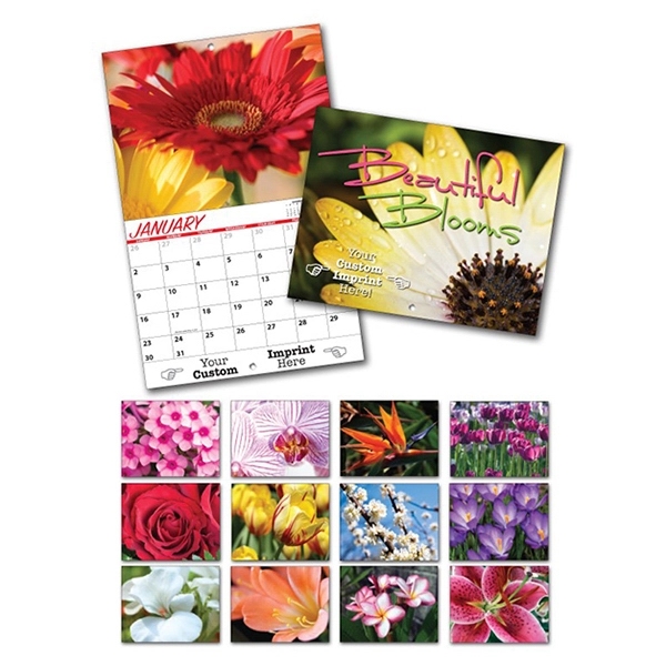 13 Month Custom Appointment Wall Calendar - BEAUTIFUL BLOOMS