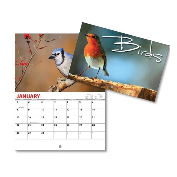 13 Month Mini Custom Photo Appointment Wall Calendar - BIRDS