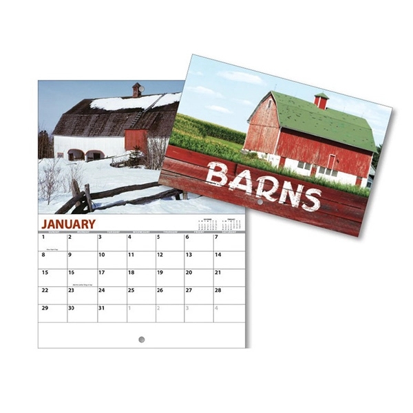 13 Month Mini Custom Photo Appointment Wall Calendar - BARNS