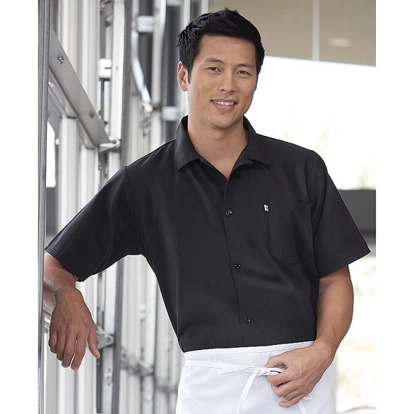 Classic Utility Chef Shirt- Black- 5 buttons