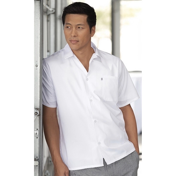 Classic Utility Chef Shirt- White - 5 buttons