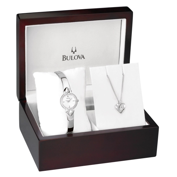 Buolva Ladies Boxed Set Watch and Necklace