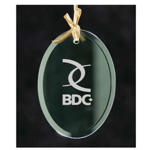 Oval Jade Glass Ornament