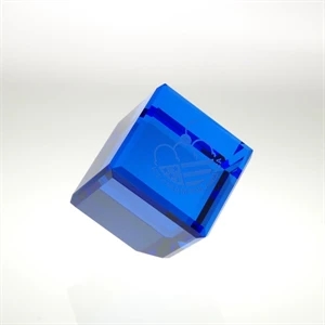 Award-Blue Standing Cube 2"