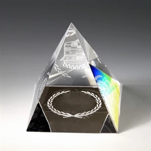 Award-Pyramid Paperweight 3"