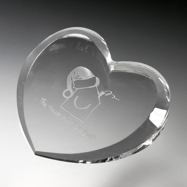 Award-Heart Paperweight
