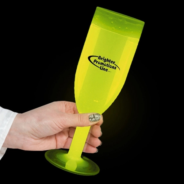 4 1/2 oz Yellow Light Up Glow Champagne Glass