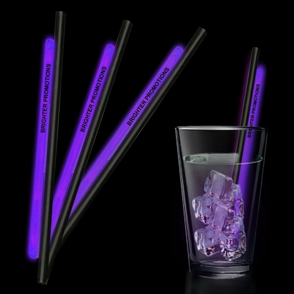 Purple 9&quot; Light Up Glow Straw