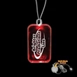 Dog Tag Red Light-Up Acrylic Pendant Necklace