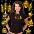 Amber Light-Up Acrylic LED Pendant Necklace