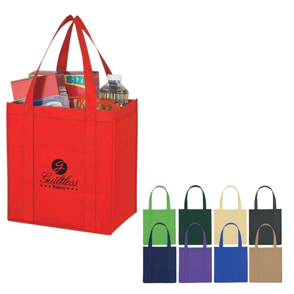 Custom Non-Woven Avenue Shopper Tote Bag