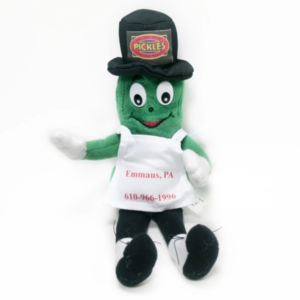 10&quot; Green Pickle w/Hat with Accessory and Imprint
