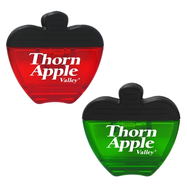 Apple Shaped Translucent Memo Clip With Magnet on Back - Image 1