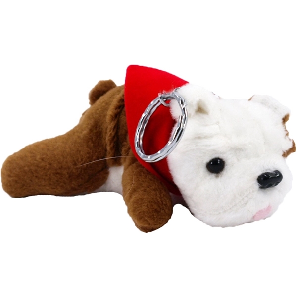 5&quot; Bulldog Key Chain with accessory and imprint