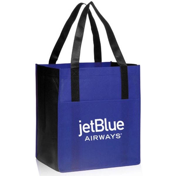 Non-Woven Shoppers Pocket Tote Bags - Image 2