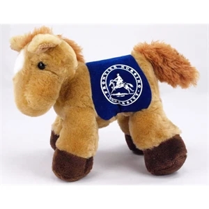 8" Prancer Horse with saddle and one color imprint