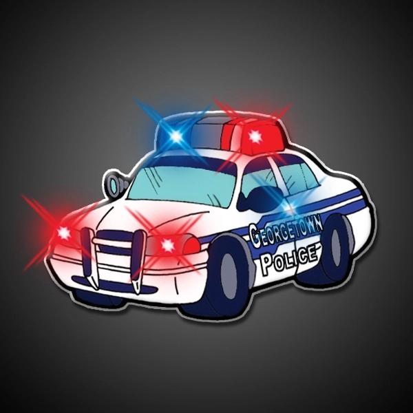 Police Car Flashing Pin - 60 day overseas production time