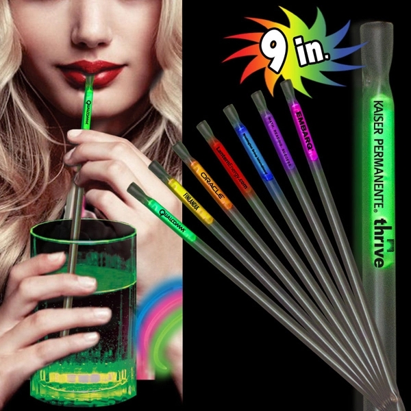 Variety Pack 9&quot; Light Up Glow Motion Straw