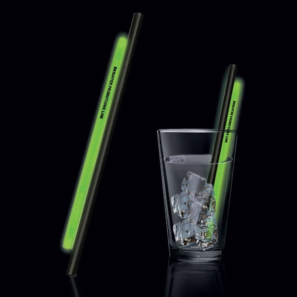 Green 9&quot; Light Up Glow Straw