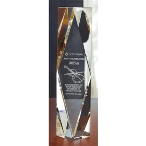Medium Chairmans 3D Crystal Award
