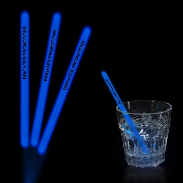 Blue 5&quot; Single Color Light Up Glow Swizzle Stick