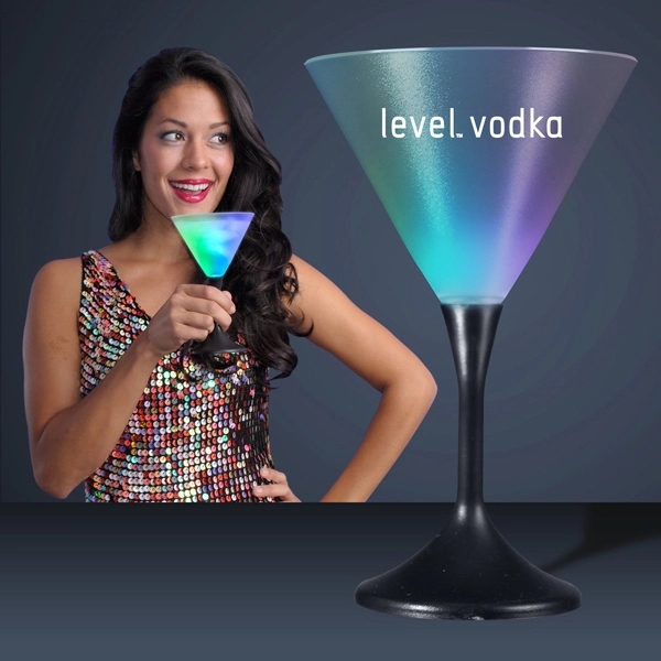 LED Martini Glass with Classy Black Base - Image 1