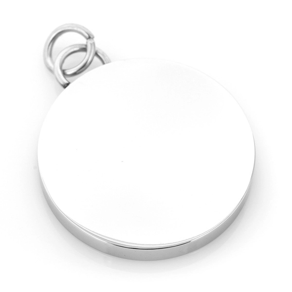 Stainless Steel Engraveable Round Infinity Pendant - Image 1