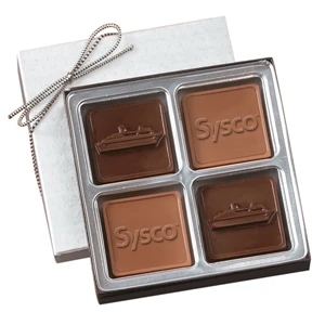 Custom Molded Chocolate Squares Gift Box