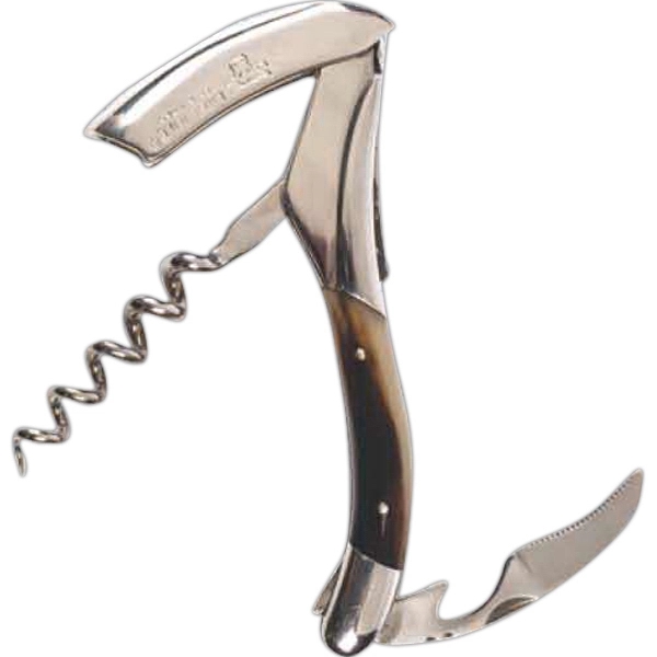 Laguiole en Aubrac Corkscrew - Brown Horn Handle - Image 1