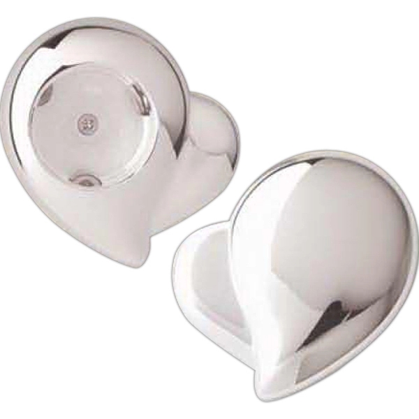 Heart Shaped Foil Cutter, Silver Plated - Image 1