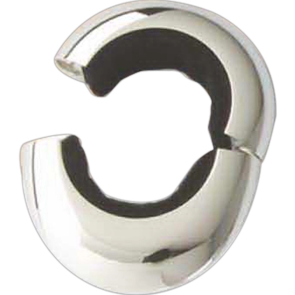 Magnetic Wine Collar, Two Piece, Silver Plated - Image 1