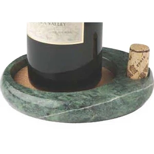 Sommelier's Wine Bottle Coaster, Green Marble
