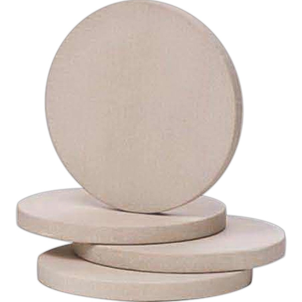 Sandstone Round Coaster, Natural Beige, Set of 4 - Image 1