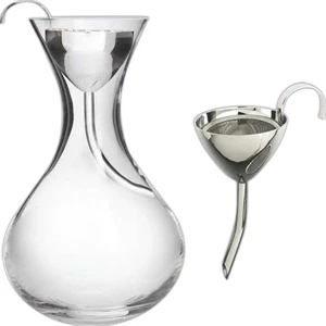 Classic Decanter w/ Wine Funnel, Silver Plated