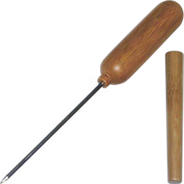 Ice Pick with Bamboo Handle and Sheath - Image 1