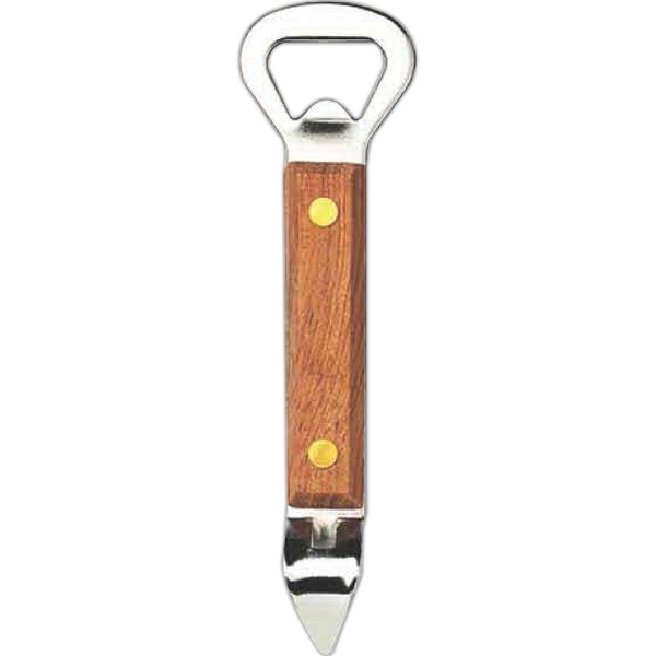 Bottle and Can Opener, Wood Handle
